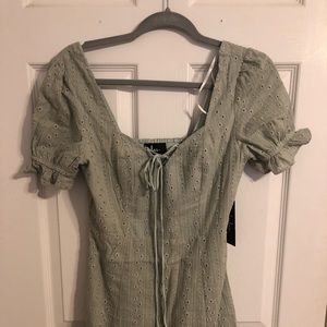Sage Green Eyelet Dress